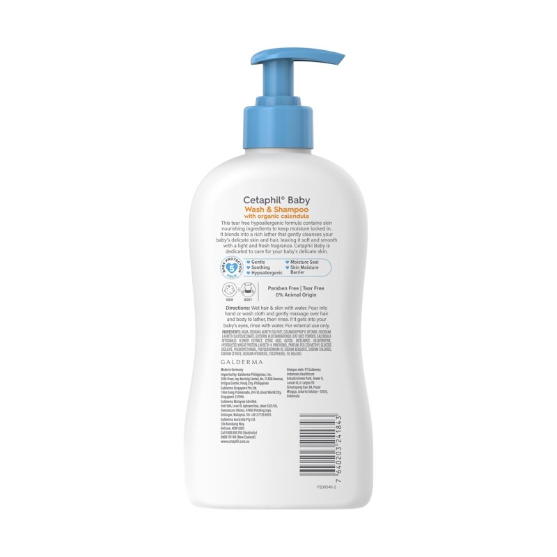 Cetaphil Baby Wash & Shampoo with Organic Calendula (400ml) Cetaphil Baby Wash & Shampoo with Organic Calendula (400ml)