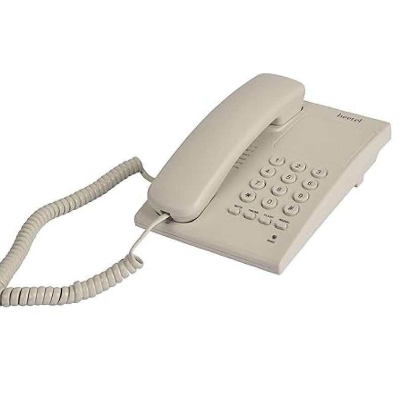 Beetel B17 Corded Landline Phone, Ringer Volume Control, LED for Ring Indication, Wall/Desk Mountable,Elegant Design,Clear Call Quality,Mute/Pause/Flash/Redial Function (Made In India)(Warm Grey)(B17) Beetel B17 Corded Landline Phone, Ringer Volume Control, LED for Ring Indication, Wall/Desk Mountable,Elegant Design,Clear Call Quality,Mute/Pause/Flash/Redial Function (Made In India)(Warm Grey)(B17)