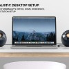 Creative Pebble V2 - Minimalistic 2.0 USB-C Powered Desktop Speakers, 3.5 mm AUX-in, 8W RMs with 16W Peak Power for Computers and Laptops, Type-A Adapter Included and Extended Cable (Black) Creative Pebble V2 - Minimalistic 2.0 USB-C Powered Desktop Speakers, 3.5 mm AUX-in, 8W RMs with 16W Peak Power for Computers and Laptops, Type-A Adapter Included and Extended Cable (Black)