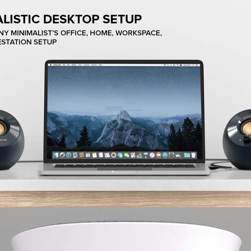 Creative Pebble V2 - Minimalistic 2.0 USB-C Powered Desktop Speakers, 3.5 mm AUX-in, 8W RMs with 16W Peak Power for Computers and Laptops, Type-A Adapter Included and Extended Cable (Black) Creative Pebble V2 - Minimalistic 2.0 USB-C Powered Desktop Speakers, 3.5 mm AUX-in, 8W RMs with 16W Peak Power for Computers and Laptops, Type-A Adapter Included and Extended Cable (Black)