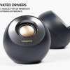 Creative Pebble V2 - Minimalistic 2.0 USB-C Powered Desktop Speakers, 3.5 mm AUX-in, 8W RMs with 16W Peak Power for Computers and Laptops, Type-A Adapter Included and Extended Cable (Black) Creative Pebble V2 - Minimalistic 2.0 USB-C Powered Desktop Speakers, 3.5 mm AUX-in, 8W RMs with 16W Peak Power for Computers and Laptops, Type-A Adapter Included and Extended Cable (Black)