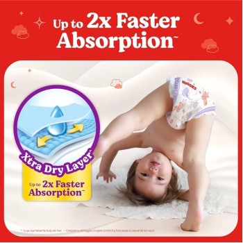 Huggies Dry Tape | Adjustable Tape Style Diapers, Small (S) Size (4-8 Kgs), Pack of 34 | Up To 2X Faster Absorption, Up To 12 Hours Overnight Absorption unisex Huggies Dry Tape | Adjustable Tape Style Diapers, Small (S) Size (4-8 Kgs), Pack of 34 | Up To 2X Faster Absorption, Up To 12 Hours Overnight Absorption unisex