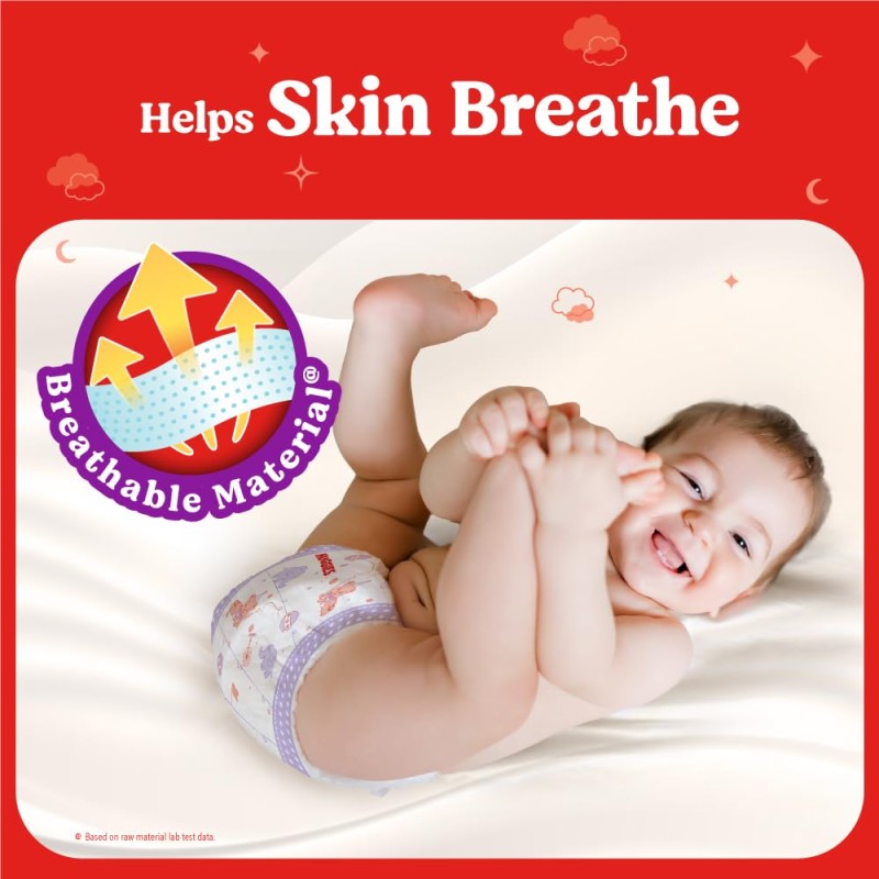 Huggies Dry Tape | Adjustable Tape Style Diapers, Small (S) Size (4-8 Kgs), Pack of 34 | Up To 2X Faster Absorption, Up To 12 Hours Overnight Absorption unisex Huggies Dry Tape | Adjustable Tape Style Diapers, Small (S) Size (4-8 Kgs), Pack of 34 | Up To 2X Faster Absorption, Up To 12 Hours Overnight Absorption unisex