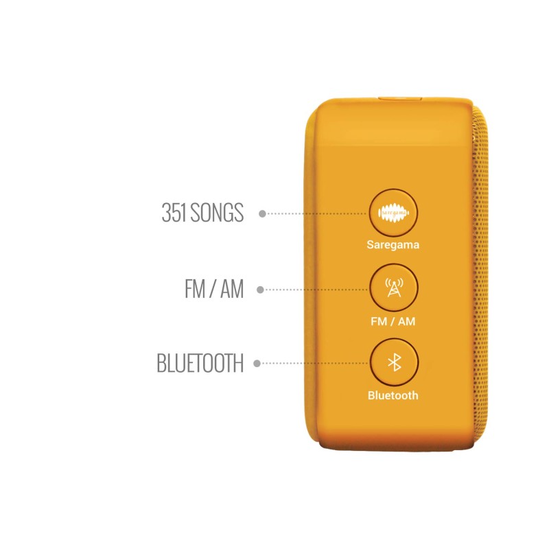 Saregama Carvaan Mini Hindi 2.0 - Music Player with Bluetooth/FM/AM/AUX (Saffron Orange) Saregama Carvaan Mini Hindi 2.0 - Music Player with Bluetooth/FM/AM/AUX (Saffron Orange)
