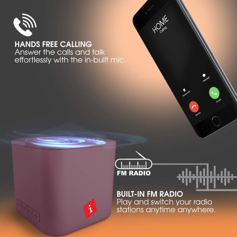 iBall Musi Cube X1 Wireless Ultra-Portable Bluetooth Speakers with FM | Micro SD Card Slot & Built-in Mic (Red Wine) iBall Musi Cube X1 Wireless Ultra-Portable Bluetooth Speakers with FM | Micro SD Card Slot & Built-in Mic (Red Wine)