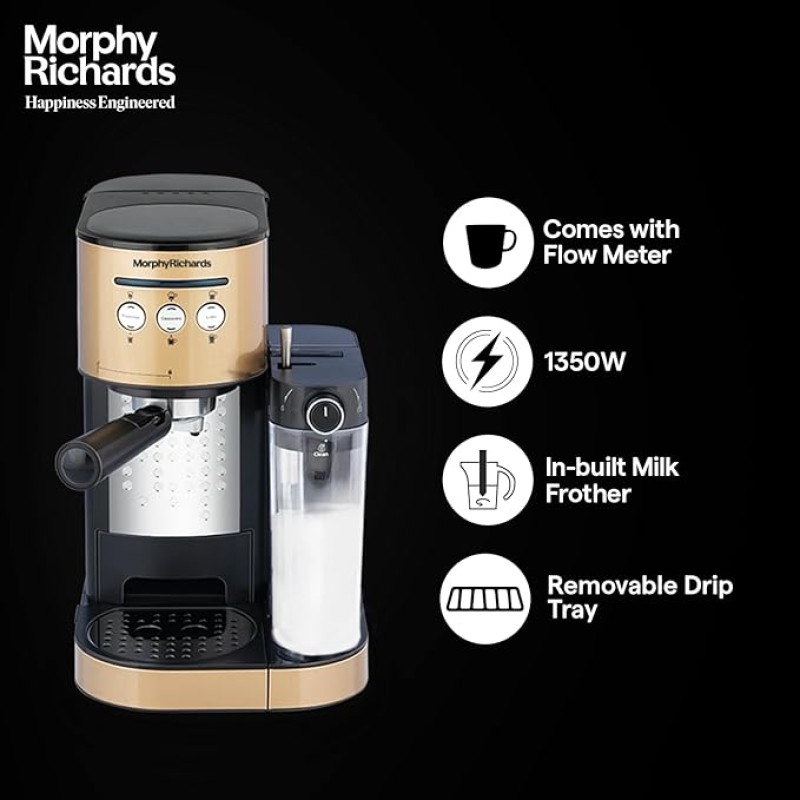 Morphy Richards Kaffeto 1350 W Milk Frother and Coffee Maker Morphy Richards Kaffeto 1350 W Milk Frother and Coffee Maker