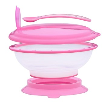 1st Step BPA Free Polypropylene Microwave Friendly Feeding Bowl with Spoon (Pink) 1st Step BPA Free Polypropylene Microwave Friendly Feeding Bowl with Spoon (Pink)