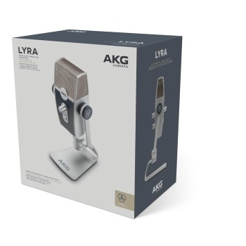 AKG Lyra Ultra-HD, Four Capsule, Multi-Capture Mode, USB-C Condenser Microphone for Calling, Recording and Streaming, WEB CONFERENCING & VOIP
