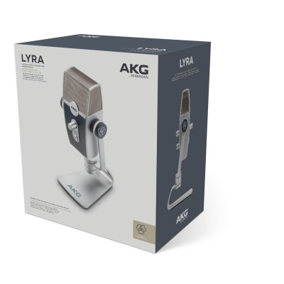 AKG Lyra Ultra-HD, Four Capsule, Multi-Capture Mode, USB-C Condenser Microphone for Calling, Recording and Streaming, WEB CONFERENCING & VOIP AKG Lyra Ultra-HD, Four Capsule, Multi-Capture Mode, USB-C Condenser Microphone for Calling, Recording and Streaming, WEB CONFERENCING & VOIP
