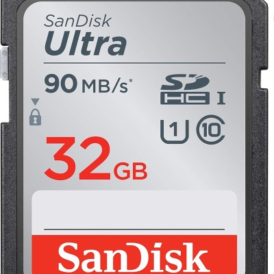 SanDisk 32GB Ultra SDHC UHS-I Memory Card - 90MB/s, C10, U1, Full HD, SD Card - SDSDUNR-032G-GN6IN SanDisk 32GB Ultra SDHC UHS-I Memory Card - 90MB/s, C10, U1, Full HD, SD Card - SDSDUNR-032G-GN6IN