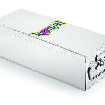 Konquer TimeS Komal Stainless Steel Big Jewellery Box (Standard, Silver)