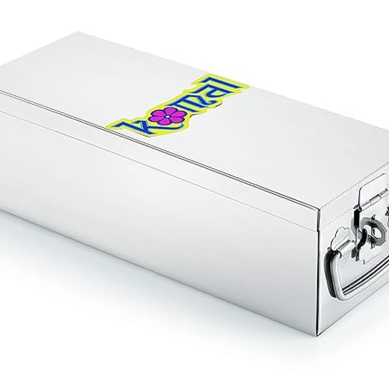 Konquer TimeS Komal Stainless Steel Big Jewellery Box (Standard, Silver) Konquer TimeS Komal Stainless Steel Big Jewellery Box (Standard, Silver)