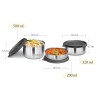 MILTON Tasty 4 Lunch Box with Insulated Fabric Jacket, 4 Stainless Steel Containers (200 ml, 320 ml, 500 ml), Leak-Proof Tiffin for Office, College, Picnic, Black MILTON Tasty 4 Lunch Box with Insulated Fabric Jacket, 4 Stainless Steel Containers (200 ml, 320 ml, 500 ml), Leak-Proof Tiffin for Office, College, Picnic, Black