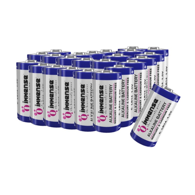 Immense C LR14 Alkaline Batteries – High Capacity 1.5V, Ultra Long-Lasting, Leak-Proof Design, Ideal for High-Drain Devices – 24 Battery Immense C LR14 Alkaline Batteries – High Capacity 1.5V, Ultra Long-Lasting, Leak-Proof Design, Ideal for High-Drain Devices – 24 Battery