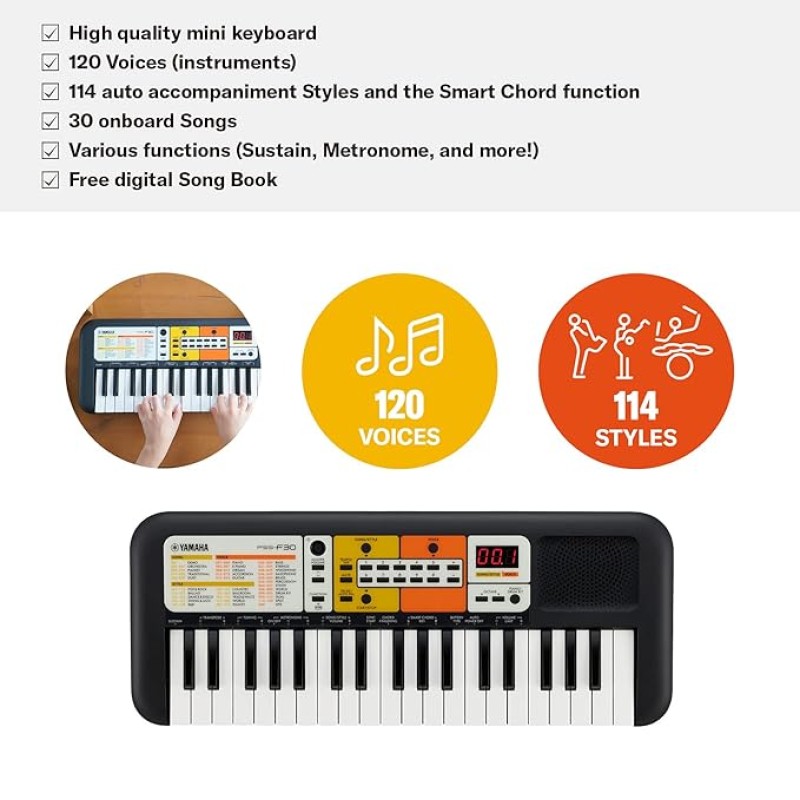 Yamaha PSS-F30, 37-Keys Portable Mini Keyboard Yamaha PSS-F30, 37-Keys Portable Mini Keyboard