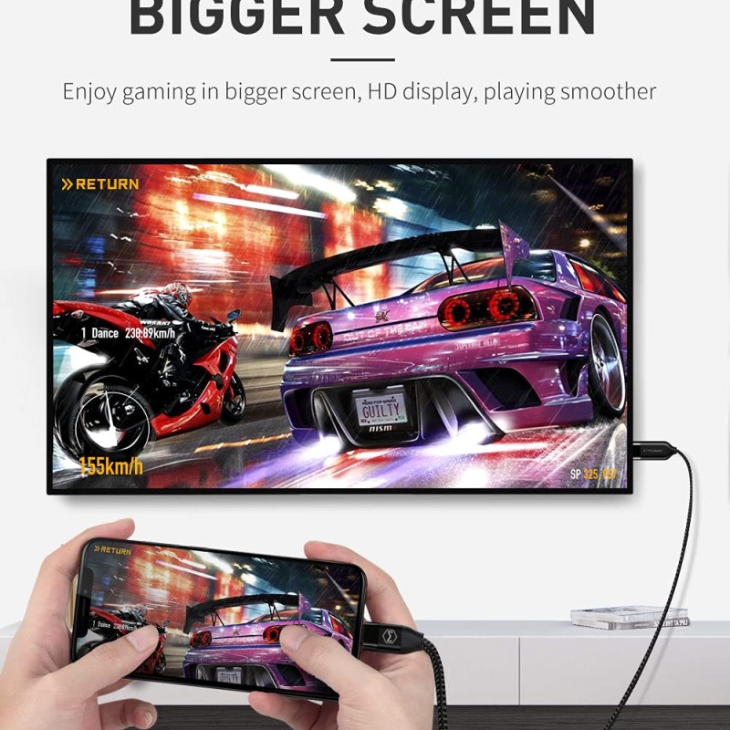 MCDODO Type-C to HDMI Cable Real 4K High Resolution (Plug & Play) (2 Meter) (No WiFi or Bluetooth Needed) The Smart Shoppers MCDODO Type-C to HDMI Cable Real 4K High Resolution (Plug & Play) (2 Meter) (No WiFi or Bluetooth Needed) The Smart Shoppers