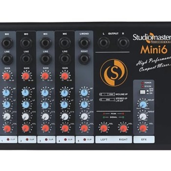 STUDIOMASTER 4-Channel Karaoke Mixer MINI 6
