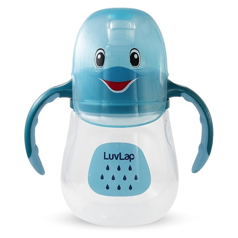 LuvLap Little Dolphin Sipper, Soft Silicone Spout, Anti-Spill, Colour, 210Ml, 6M+, Blue LuvLap Little Dolphin Sipper, Soft Silicone Spout, Anti-Spill, Colour, 210Ml, 6M+, Blue