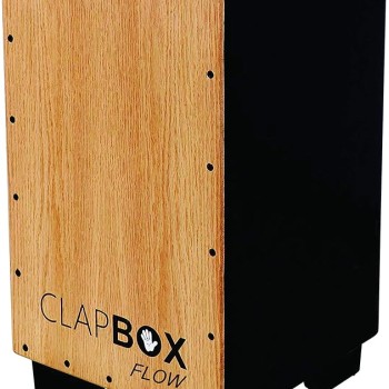 Clapbox Cajon CB02 Flow -Black, Oak Wood (H:50 W:30 L:30) - 3 Internal Snares