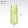 MILTON Aqua 500 Stainless Steel Water Bottle 500 ml, Single Walled, ISI Certified I Leak Proof Lid, Rust Proof I For School, Office, Gym I Light Green MILTON Aqua 500 Stainless Steel Water Bottle 500 ml, Single Walled, ISI Certified I Leak Proof Lid, Rust Proof I For School, Office, Gym I Light Green