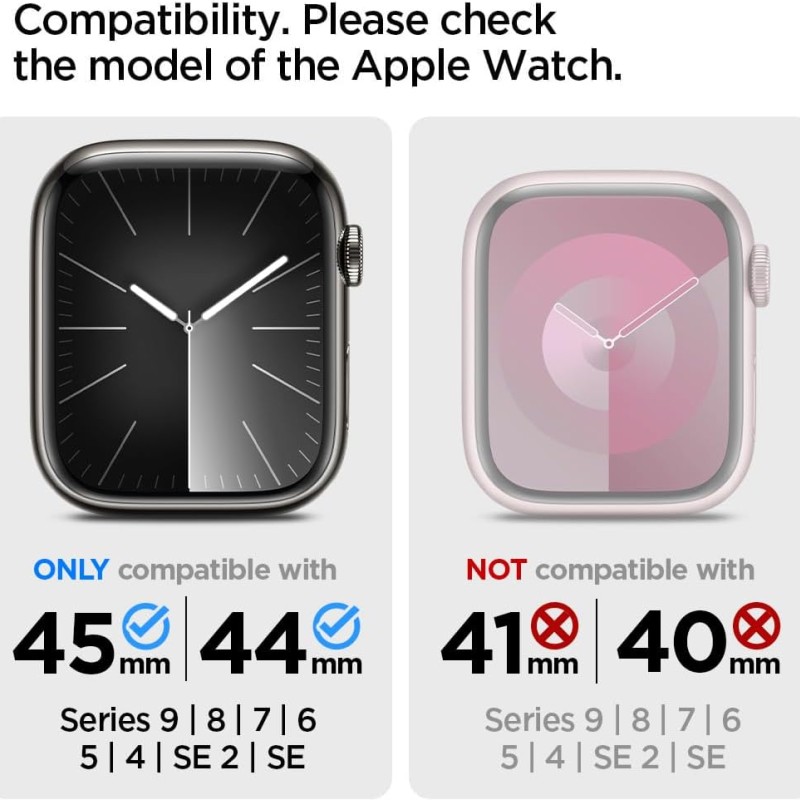 Spigen Rugged Armor Pro Case & Strap for Apple Watch Series 9/8/7 (45mm) | Series SE2/6/SE/5/4 (44mm) - Chacoal Gray (Watch not included) Spigen Rugged Armor Pro Case & Strap for Apple Watch Series 9/8/7 (45mm) | Series SE2/6/SE/5/4 (44mm) - Chacoal Gray (Watch not included)