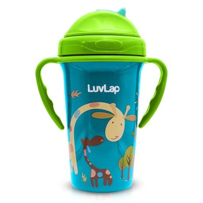 LuvLap Tiny Giffy Sippy Cup, Silicone Straw, BPA Free, 300 ml 18m+ (Green) LuvLap Tiny Giffy Sippy Cup, Silicone Straw, BPA Free, 300 ml 18m+ (Green)