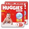 Huggies Complete Comfort Dry Tape Large (L) Size Baby Tape Diapers, Combo Pack of 2, 52 count per pack, 104 count, with 5 in 1 Comfort Huggies Complete Comfort Dry Tape Large (L) Size Baby Tape Diapers, Combo Pack of 2, 52 count per pack, 104 count, with 5 in 1 Comfort