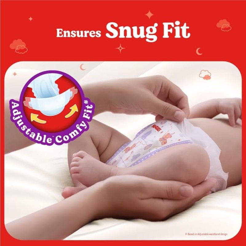 Huggies Complete Comfort Dry Tape Large (L) Size Baby Tape Diapers, Combo Pack of 2, 52 count per pack, 104 count, with 5 in 1 Comfort Huggies Complete Comfort Dry Tape Large (L) Size Baby Tape Diapers, Combo Pack of 2, 52 count per pack, 104 count, with 5 in 1 Comfort