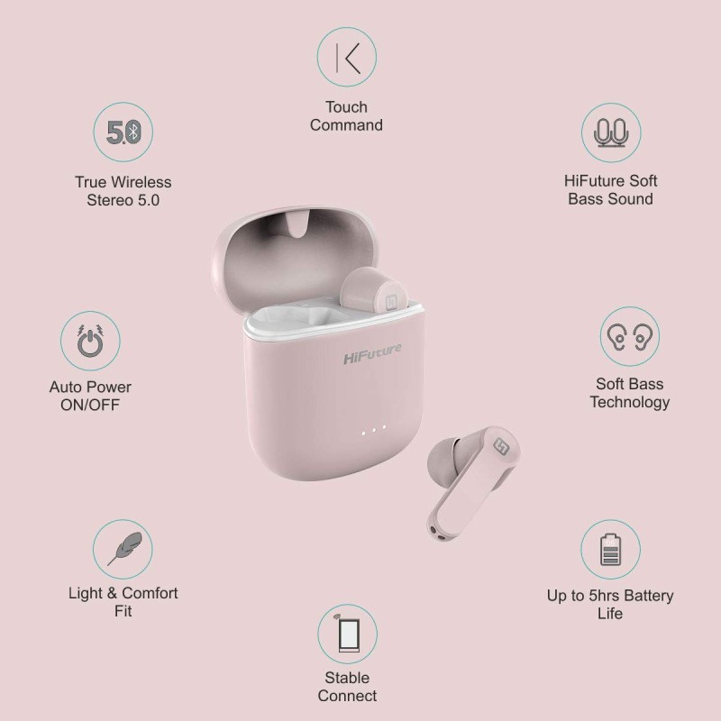 Hifuture Flybuds Voice Assistant, Rated Ipx5 Waterproof And Sweatproof, Auto Pairing Bluetooth Truly Wireless In Ear Earbuds With Mic, Smart Touch Sensor Control, Magnetic Charging Case Hifuture Flybuds Voice Assistant, Rated Ipx5 Waterproof And Sweatproof, Auto Pairing Bluetooth Truly Wireless In Ear Earbuds With Mic, Smart Touch Sensor Control, Magnetic Charging Case