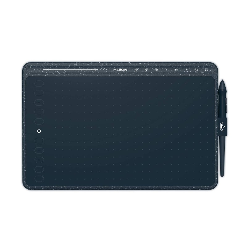 HUION HS611 Graphics Drawing Tablet 10X6 inch with 8192 Levels Battery-Free Pen, 8 Multimedia Keys and 10 Press Keys, Support Android, Ideal Use for Distance Education and Wed Conference (Blue) HUION HS611 Graphics Drawing Tablet 10X6 inch with 8192 Levels Battery-Free Pen, 8 Multimedia Keys and 10 Press Keys, Support Android, Ideal Use for Distance Education and Wed Conference (Blue)