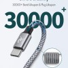 Wayona Type C To Type C Fast Charging Cable 65W/3.25A Usb C Nylon Braided Cord Compatible For Smartphone (Samsung Galaxy S22 S21 S20 Fe S10 M33 M51 M31 A73 A51 Note 20 10/Note 20 10 Plus) (1M, Grey)