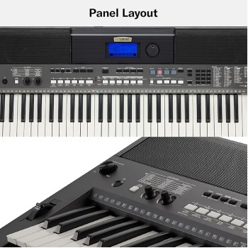 Yamaha PSR-I400 61-Key Portable Keyboard, Metallic Dark Grey