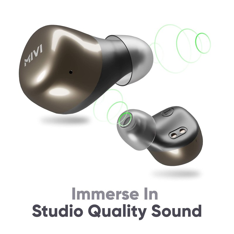 Mivi Duopods M40 True Wireless BluetoothIn Ear Earbuds with Mic, Studio Sound, Powerful Bass, 24 Hours of Battery and EarPods with Touch Control Mivi Duopods M40 True Wireless BluetoothIn Ear Earbuds with Mic, Studio Sound, Powerful Bass, 24 Hours of Battery and EarPods with Touch Control