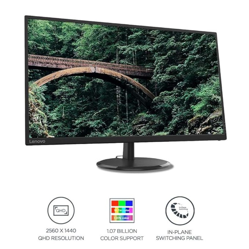 Lenovo - D32Q-20 D-Series 31.5 Inch (80Cm) 2K Qhd2560 X 1440 Pixels, Ips Monitor | 1.07 Billion Colors, 75Hz, 4Ms, Amd Freesync, Hdmi, Dp, Tilt, Vesa Wall Mount, Tuv Certified Eye Comfort, Raven Black Lenovo - D32Q-20 D-Series 31.5 Inch (80Cm) 2K Qhd2560 X 1440 Pixels, Ips Monitor | 1.07 Billion Colors, 75Hz, 4Ms, Amd Freesync, Hdmi, Dp, Tilt, Vesa Wall Mount, Tuv Certified Eye Comfort, Raven Black