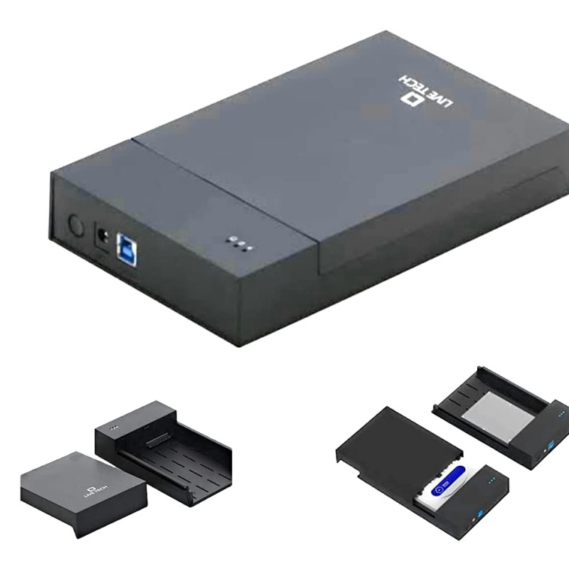Live Tech 3.5/2.5 Inch SATA to USB 2.0 External Hard Drive Case for Laptop/Desktop/SSD HD (Hard Disk Not Included) (HDC05 USB 2.0)