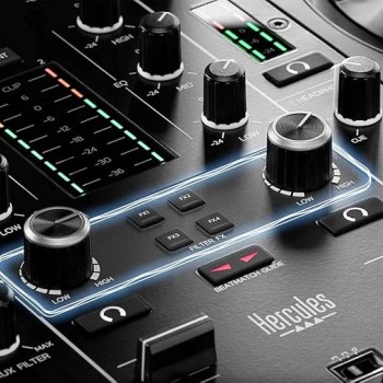 Hercules DJ Control Inpulse 500: 2-Deck USB DJ Mixer Controller For Serato DJ And DJUCED (Included), Black