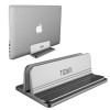 Tizum Vertical Laptop Tabletop Stand for Desk with Adjustable Dock Width, Size & Space Saver Sturdy Holder with Anti Slip Silicone Mat, for All Laptops, Notebook, MacBook, Tablets, iPads, Grey Tizum Vertical Laptop Tabletop Stand for Desk with Adjustable Dock Width, Size & Space Saver Sturdy Holder with Anti Slip Silicone Mat, for All Laptops, Notebook, MacBook, Tablets, iPads, Grey