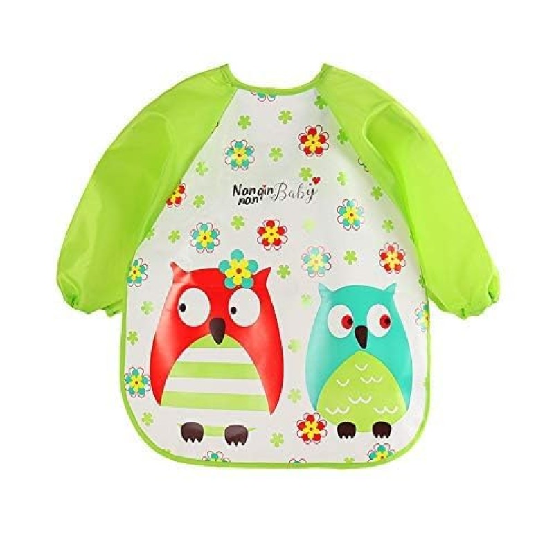 BabyGo Washable 3 Pcs Long Sleeve Bibs, Waterproof Baby Bibs, Toddler Sleeved Bib, Baby Smock for Eating Feeding, 6-24 Months (Multicolor) BabyGo Washable 3 Pcs Long Sleeve Bibs, Waterproof Baby Bibs, Toddler Sleeved Bib, Baby Smock for Eating Feeding, 6-24 Months (Multicolor)