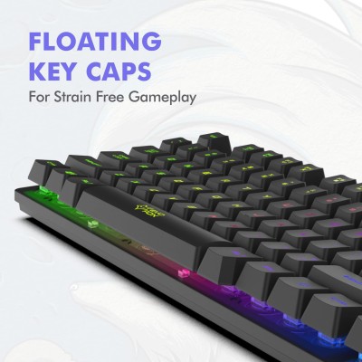 EvoFox Fireblade Wired Gaming Keyboard with Multiple Lightning Effects I Compact TKL Design I LED Backlit I 19 Anti Ghosting Keys I Windows Lock Key I Breathing Effect I Spill Resistant I 1.5M Braided Cable with Magnetic Ring (Black) EvoFox Fireblade Wired Gaming Keyboard with Multiple Lightning Effects I Compact TKL Design I LED Backlit I 19 Anti Ghosting Keys I Windows Lock Key I Breathing Effect I Spill Resistant I 1.5M Braided Cable with Magnetic Ring (Black)