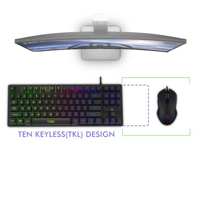 EvoFox Fireblade Wired Gaming Keyboard with Multiple Lightning Effects I Compact TKL Design I LED Backlit I 19 Anti Ghosting Keys I Windows Lock Key I Breathing Effect I Spill Resistant I 1.5M Braided Cable with Magnetic Ring (Black) EvoFox Fireblade Wired Gaming Keyboard with Multiple Lightning Effects I Compact TKL Design I LED Backlit I 19 Anti Ghosting Keys I Windows Lock Key I Breathing Effect I Spill Resistant I 1.5M Braided Cable with Magnetic Ring (Black)