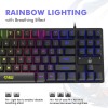 EvoFox Fireblade Wired Gaming Keyboard with Multiple Lightning Effects I Compact TKL Design I LED Backlit I 19 Anti Ghosting Keys I Windows Lock Key I Breathing Effect I Spill Resistant I 1.5M Braided Cable with Magnetic Ring (Black) EvoFox Fireblade Wired Gaming Keyboard with Multiple Lightning Effects I Compact TKL Design I LED Backlit I 19 Anti Ghosting Keys I Windows Lock Key I Breathing Effect I Spill Resistant I 1.5M Braided Cable with Magnetic Ring (Black)
