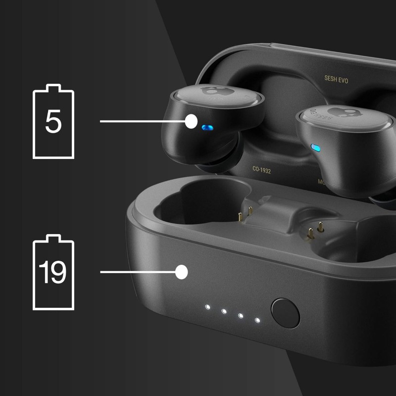 Skullcandy Sesh Evo Truly Wireless Bluetooth in Ear Earbuds with Mic (Black) Skullcandy Sesh Evo Truly Wireless Bluetooth in Ear Earbuds with Mic (Black)