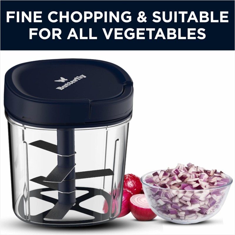 Butterfly Premium Vegetable Chopper 900 Ml, Blue Butterfly Premium Vegetable Chopper 900 Ml, Blue