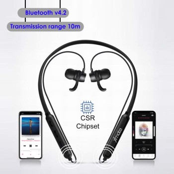 Xmate Mana in-Ear Wireless Bluetooth Headphones with High Bass & Mic - (Black) + Xmate Force Car Aux Cable Stereo 3.5 mm Male to Male Gold Plated Nylon Braided Aux Audio Cable Stere Xmate Mana in-Ear Wireless Bluetooth Headphones with High Bass & Mic - (Black) + Xmate Force Car Aux Cable Stereo 3.5 mm Male to Male Gold Plated Nylon Braided Aux Audio Cable Stere