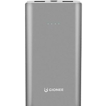 Gionee 10000mAh Li-Polymer Slim Design Power Bank with Power Indicators and 2 Output Ports (Fast Charging, 12W) PB10K2 (Metallic Blue)