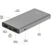 Gionee 10000mAh Li-Polymer Slim Design Power Bank with Power Indicators and 2 Output Ports (Fast Charging, 12W) PB10K2 (Metallic Blue)