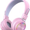 iClever Bluetooth on Ear Headphones for Girls, Kids Girls Headphones with Mic, Headset for Kids School/Tablet/Laptop Stereo Sound Colorful LED Lights Bluetooth 5.0, Foldable iClever Bluetooth on Ear Headphones for Girls, Kids Girls Headphones with Mic, Headset for Kids School/Tablet/Laptop Stereo Sound Colorful LED Lights Bluetooth 5.0, Foldable