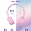 iClever Bluetooth on Ear Headphones for Girls, Kids Girls Headphones with Mic, Headset for Kids School/Tablet/Laptop Stereo Sound Colorful LED Lights Bluetooth 5.0, Foldable iClever Bluetooth on Ear Headphones for Girls, Kids Girls Headphones with Mic, Headset for Kids School/Tablet/Laptop Stereo Sound Colorful LED Lights Bluetooth 5.0, Foldable