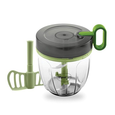 Pigeon Handy Chopper Pro XL (900 ML) for Chopping, Mincing and Whisking with 5 Stainless Steel Blades and 1 Plastic Whisker (14517) Pigeon Handy Chopper Pro XL (900 ML) for Chopping, Mincing and Whisking with 5 Stainless Steel Blades and 1 Plastic Whisker (14517)