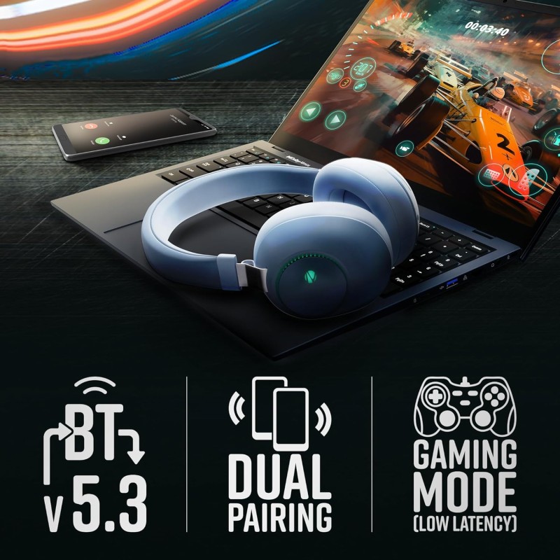 Zebronics Zeb-Duke Wireless Bluetooth Over The Ear Headphone with RGB Lights, 30hrs* Playback, Voice Assistant, Aux Input & Call Function. (Blue) Zebronics Zeb-Duke Wireless Bluetooth Over The Ear Headphone with RGB Lights, 30hrs* Playback, Voice Assistant, Aux Input & Call Function. (Blue)